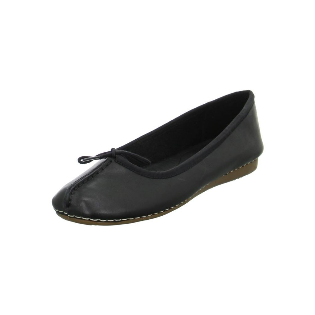 Clarks Schuhe Damen Halbschuhe Ballerinas Freckle Ice schwarz black, Schuhgröße:39