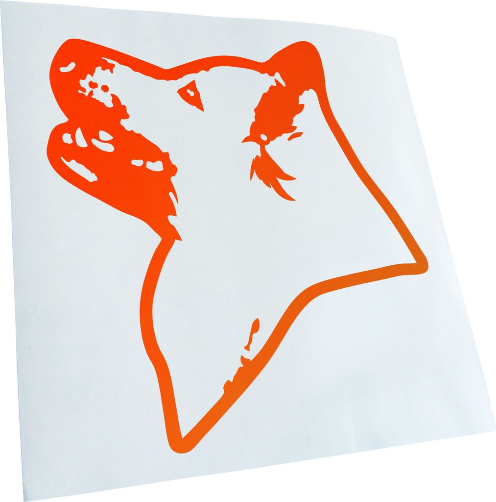 Kiwistar - Autoaufkleber - Icelandic Sheepdog Hund - Neonorange - 50x45cm - Aufkleber für Auto, Laptop, Fahrrad, LKW, Motorrad Mehrfarbig JDM Deca...