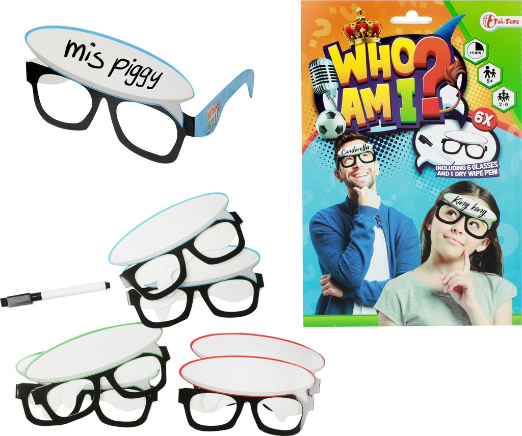 Toi-Toys - Wer Bin Ich? (6 Brillen + abwischbarer Stift) Produktbild 