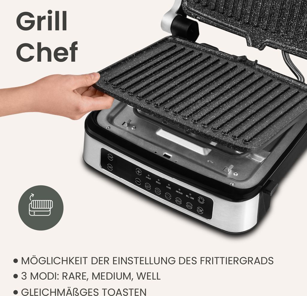 ZEEGMA Elektrický kontaktný gril a sendvičovač 2100 W, 2v1, Obrázok produktu 44
