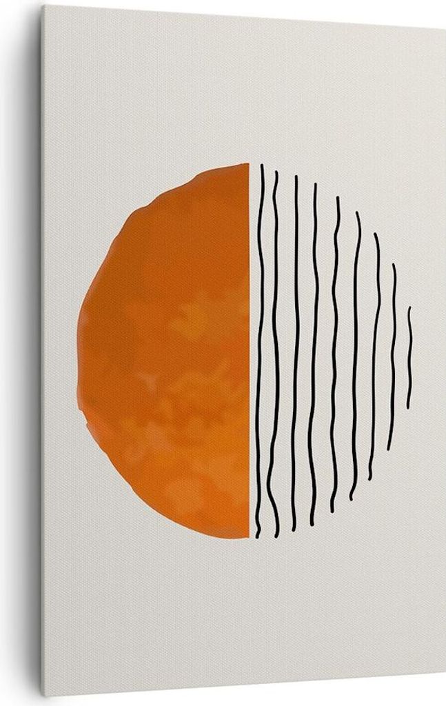 Bild auf Leinwand - Leinwandbild - Einteilig - Modern Sonne Meer - 80x120cm - Wand Bild - Wanddeko - Wandbilder - Leinwanddruck - Wanddekoration - ...