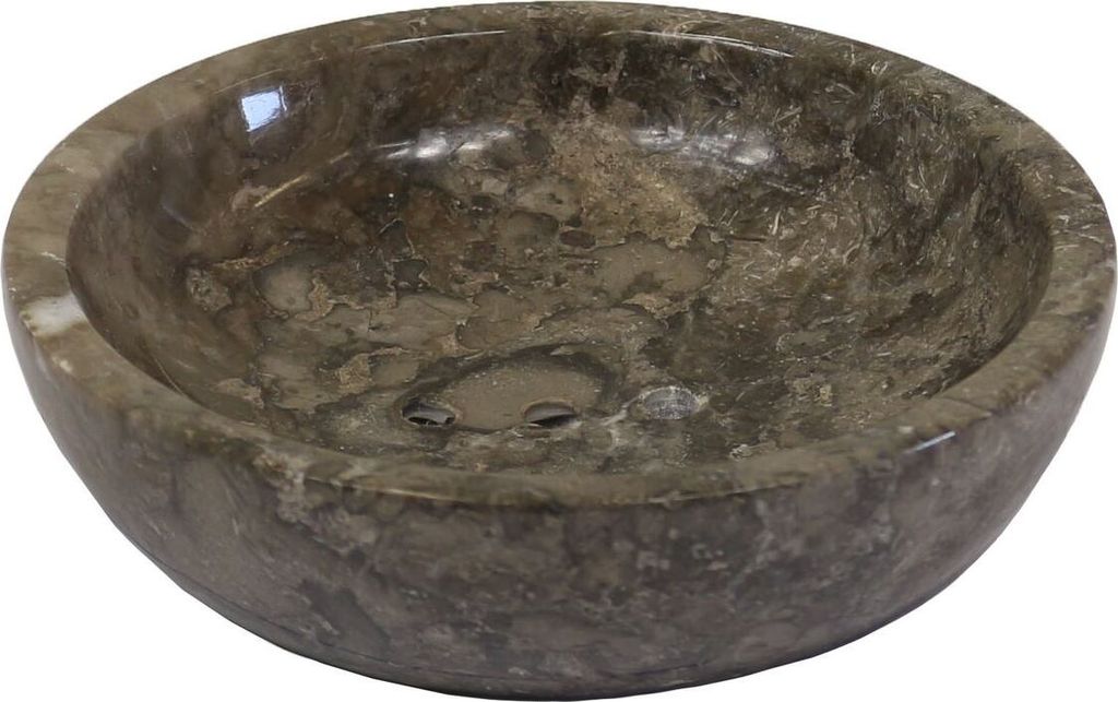 Badezimmergarnitur Seifenschalen Set Seifenspender Mamor Stein Bad Deko Naturstein Steinseifenspender Schwarz Natur poliert 3er Set Nr. 5