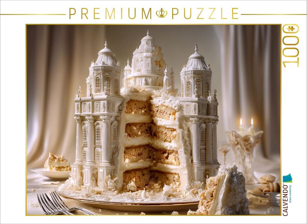 CALVENDO Puzzle Barockpalast-Torte | 1000 Teile Lege-Größe 64x48cm Foto-Puzzle für glückliche Stunden