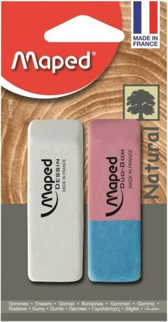 Maped - gum Dessin gum Duo-Gom, op blister Produktbild 