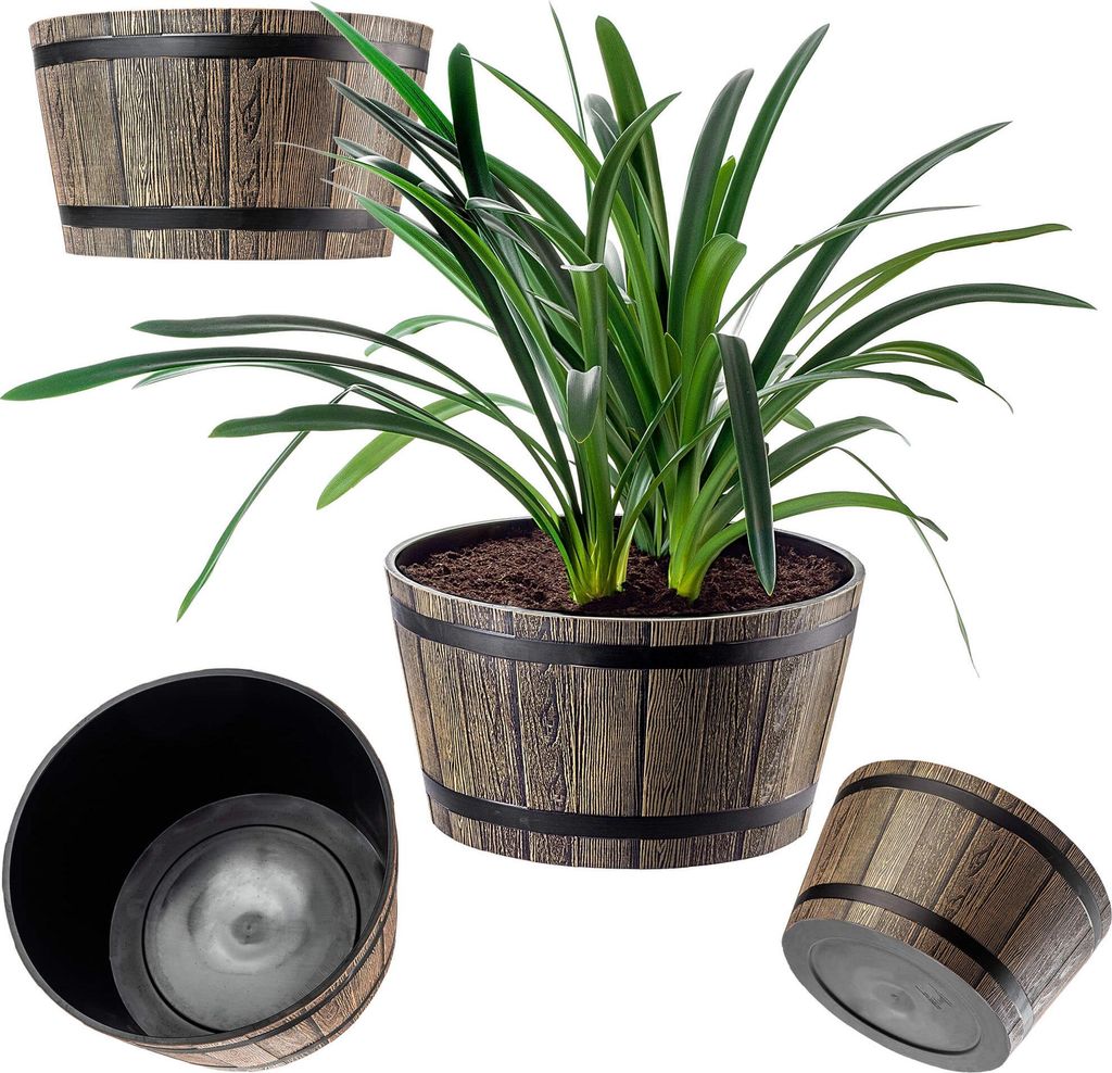 KADAX Blumentopf Madera, 50 cm, mokkabraun