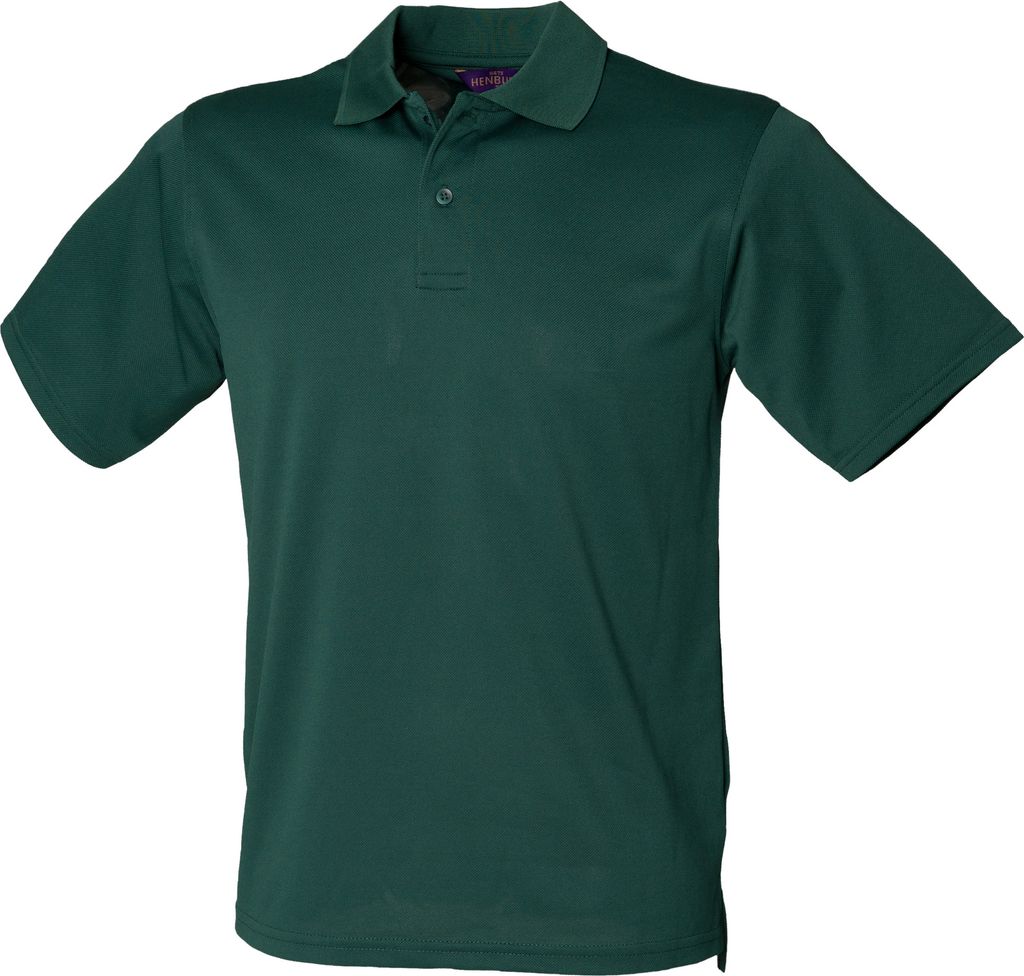 Henbury Herren Polo-Shirt Coolplus Pique RW635 (3XL) (Flaschengrün)
