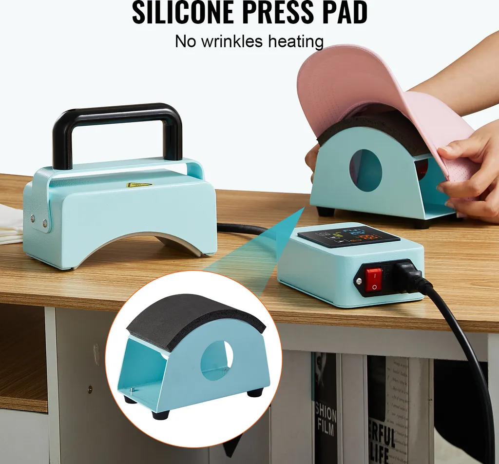 Machine à Floquer les Casquettes - Presse à Chaud Compacte pour Créateurs