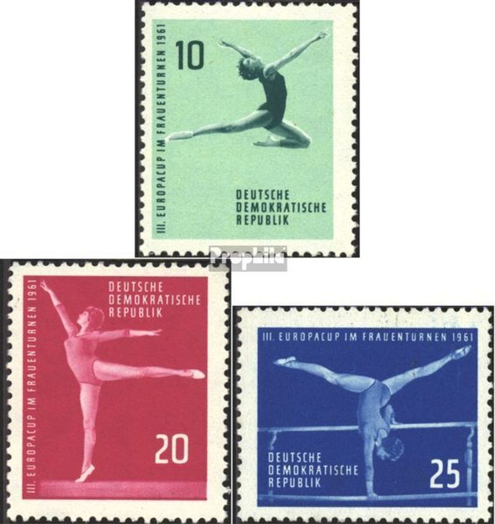 Briefmarken DDR 1961 Mi 830-832 (kompl.Ausg.) FDC Kunstturn-Europapokal der Frauen