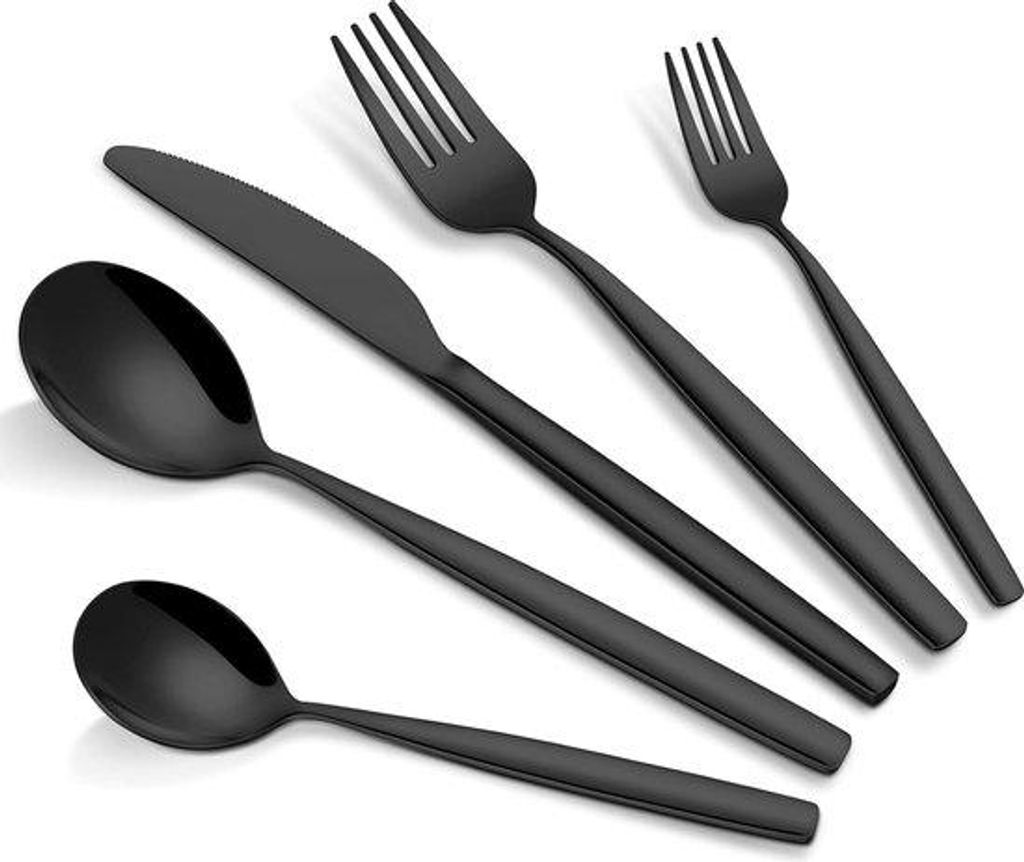 Famanu bestekset, 60-delig - zwart, voor 12 personen Productafbeelding 