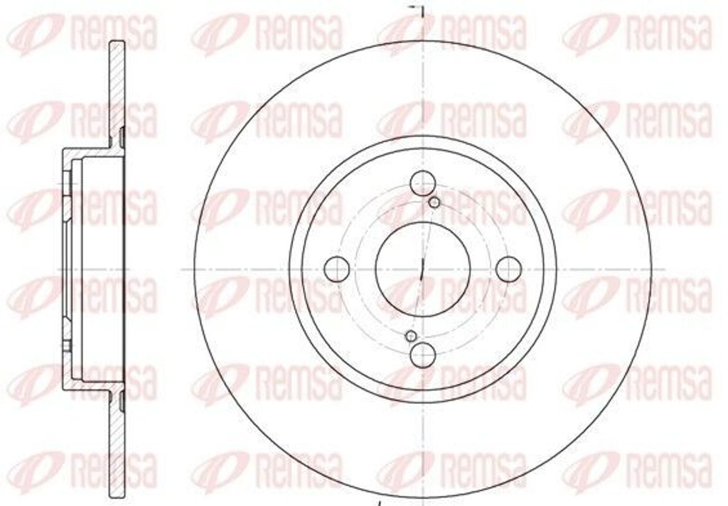 2x REMSA Bremsscheibe 6900.00 hinten für TOYOTA COROLLA Compact (_E11_) 265 9mm