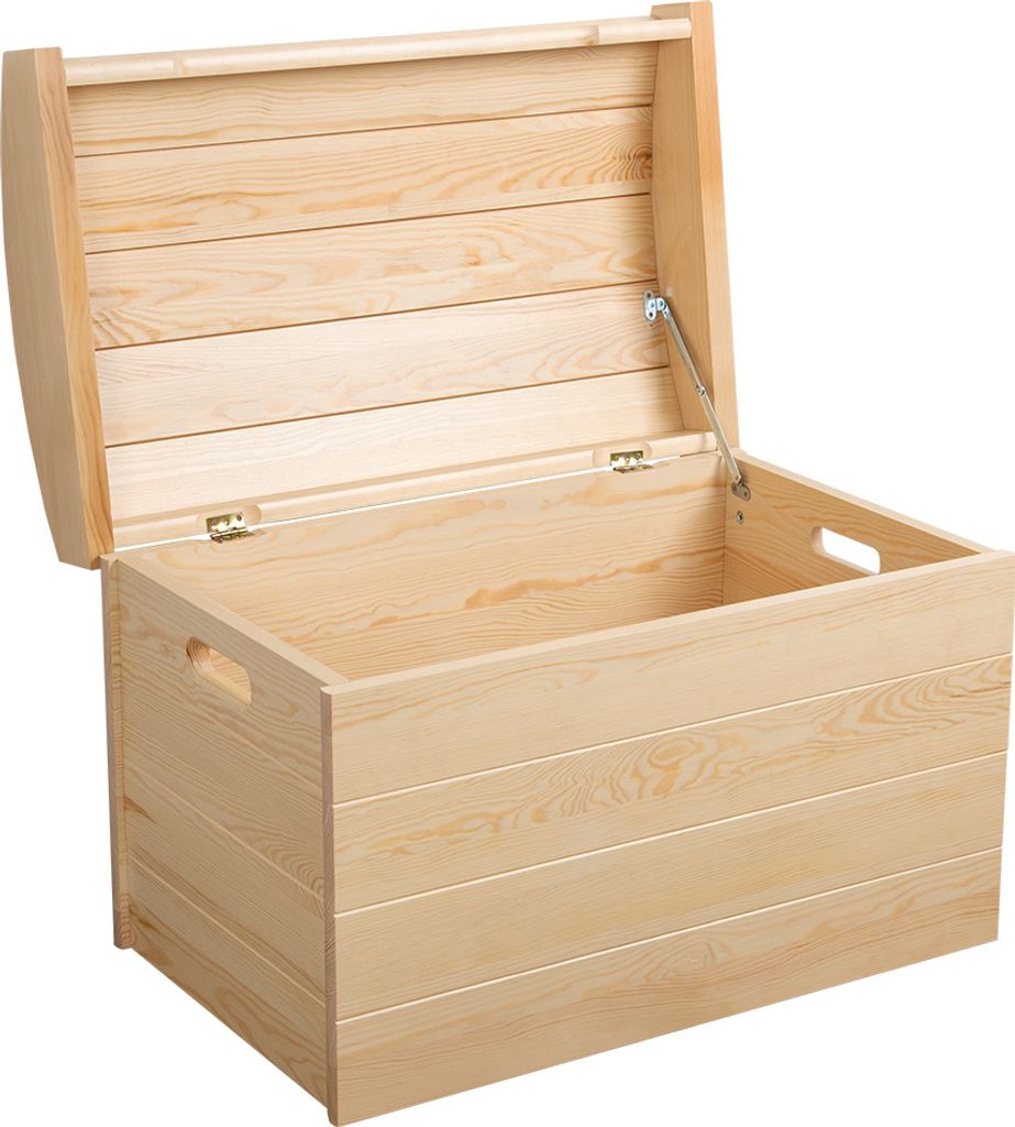 Truhe Kiefer massiv Vollholz natur 183 – Abmessung 77 x 54 x 50 cm