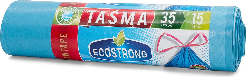 LDPE pytle na odpadky s páskou SIPEKO 35L 15ks. BLUE Obrázek produktu 