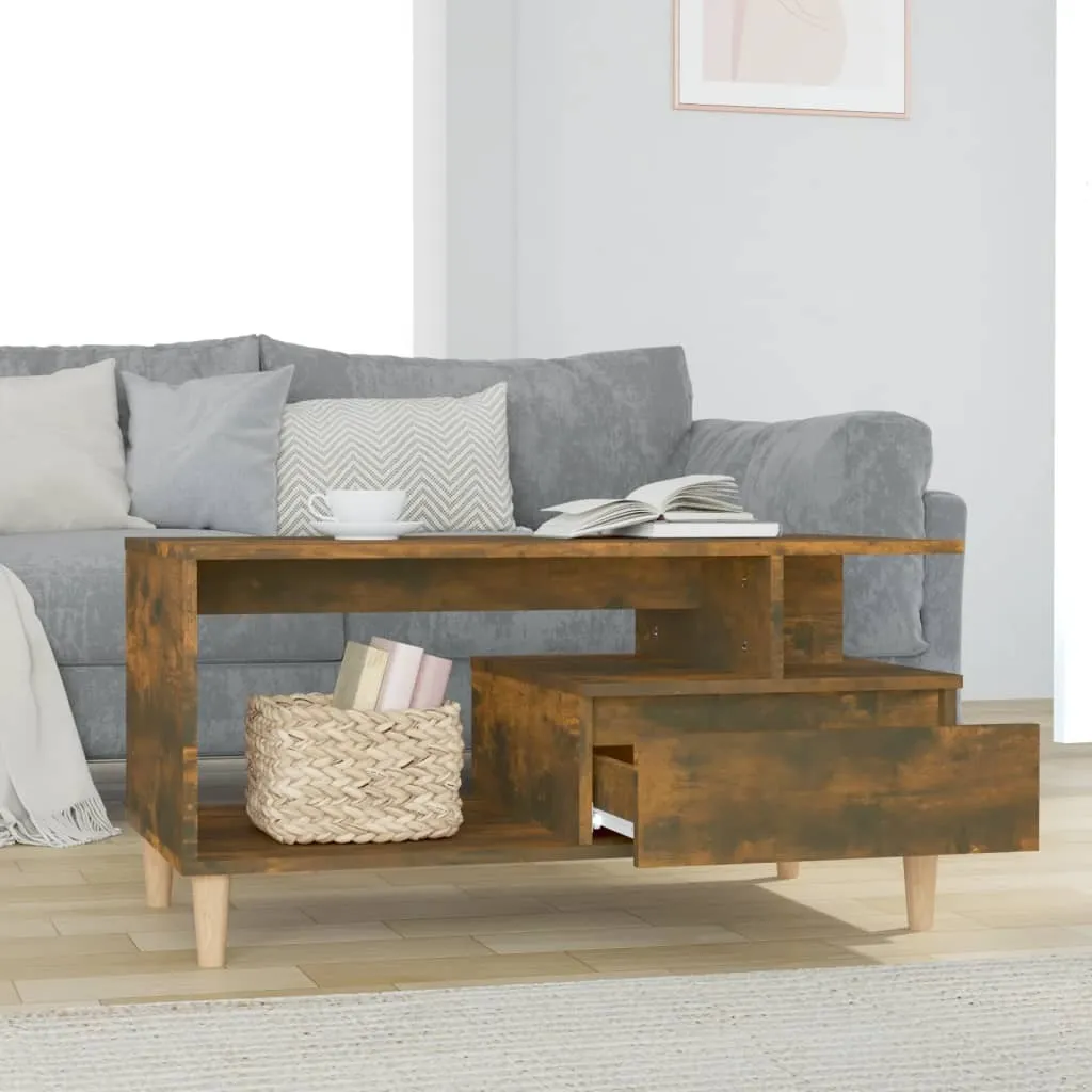 Tavolino Salotto Rovere Fumé 90x49x45 cm | Design Moderno Living