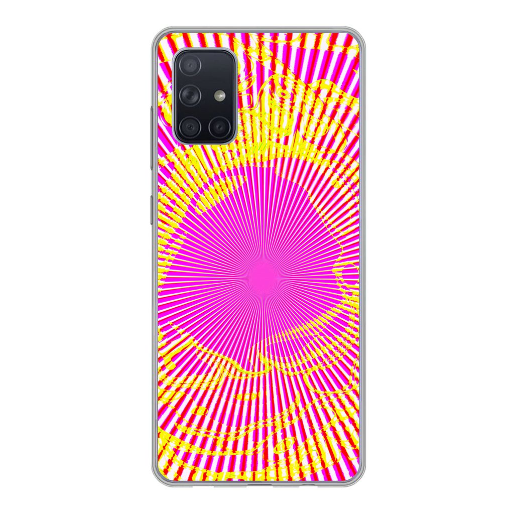 MuchoWow Handyhülle Schutzhülle Hülle für Samsung Galaxy A51 5G Kunst - Jet - Psychedelisch Silikon Softcase Handy Hülle - Abbildung