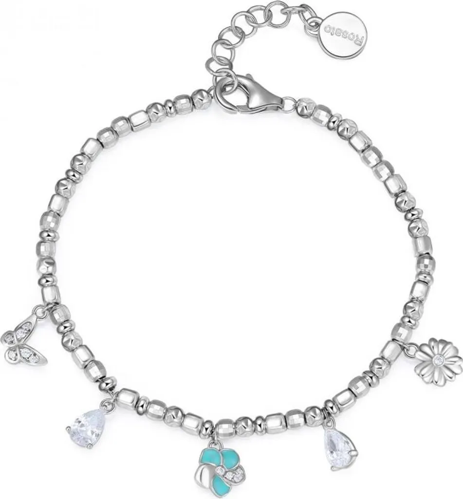 Bracciale in argento lucido con ciondoli Gaia RZGA19
