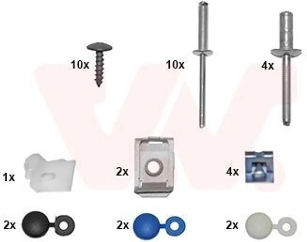 Kit de montage pare-chocs avant VAN WEZEL 0969794 OPEL Vivaro C K0