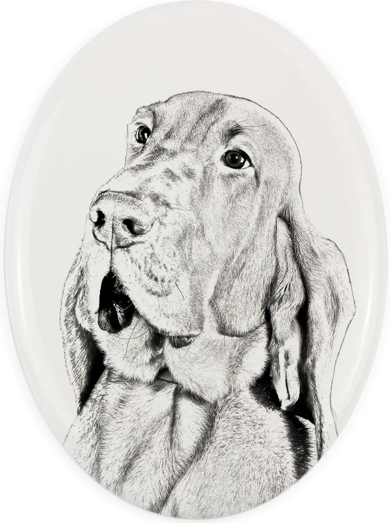 Ricordo Eterno Bloodhound: Targa Commemorativa Ovale Art-Dog