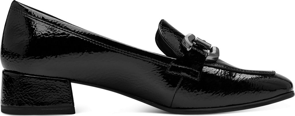 Tamaris Damen Slipper Penny Loafer Zierspange Halbschuh Karreé 1-24316-43, Größe:40 EU, Farbe:Schwarz