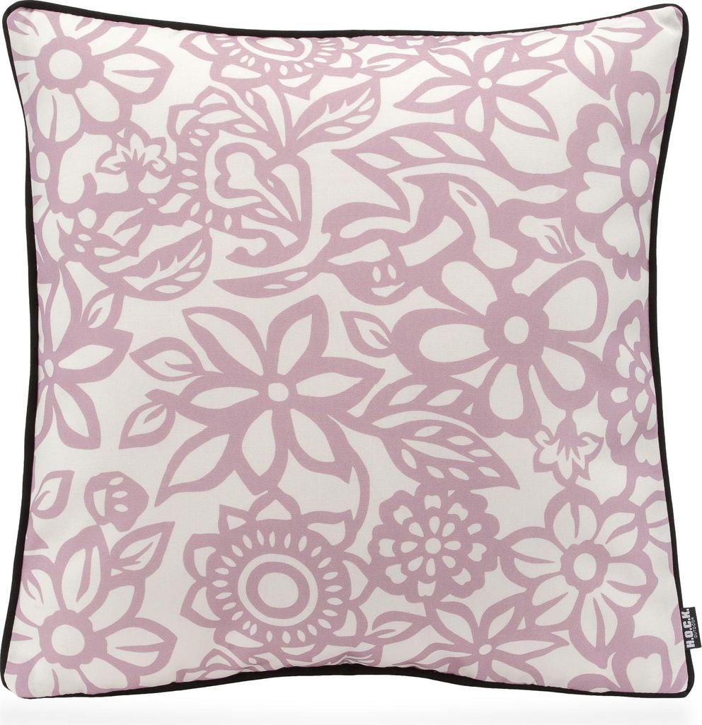 H.O.C.K. Paloma Outdoor Kissen mit Keder 50x50cm floral flieder lila claro