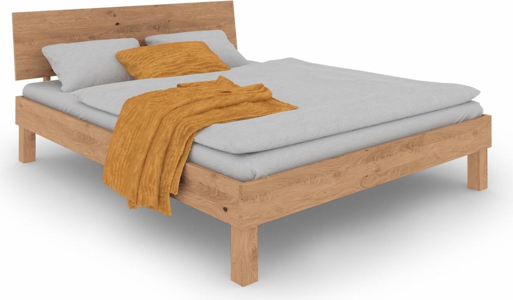 Bett Zigo 100 x 220 cm Wildeiche Bianco