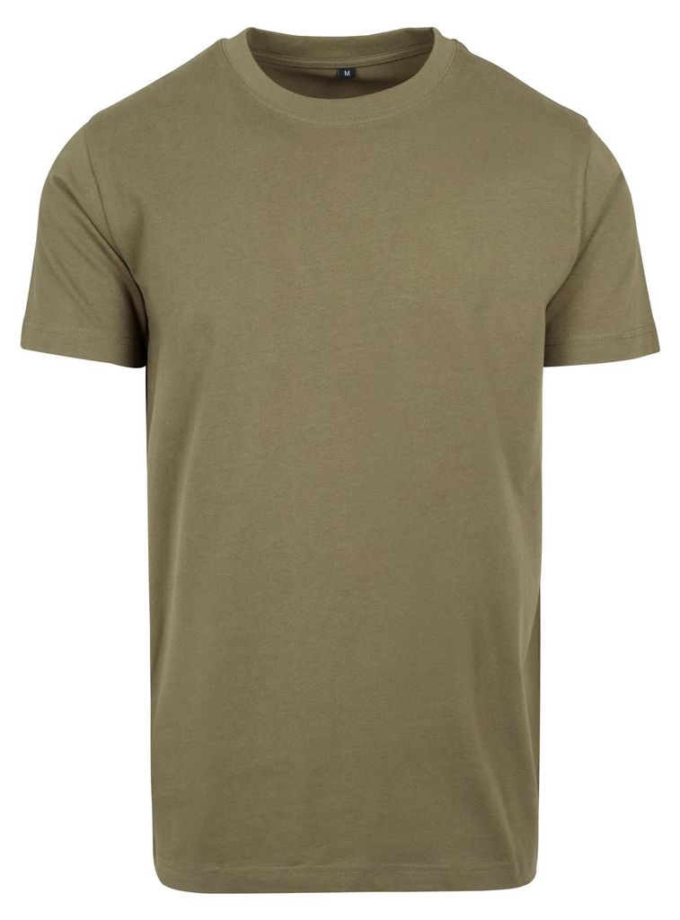 Build Your Brand - T-Shirt Rundhalsausschnitt für Herren/Damen Uni LT1926 (S) (Oliv)