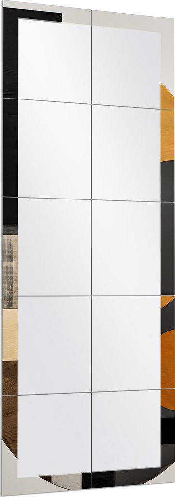 DEQORI Wandspiegel Puzzle 60x150 cm 'Kreise im System' Spiegel Ganzkörperspiegel