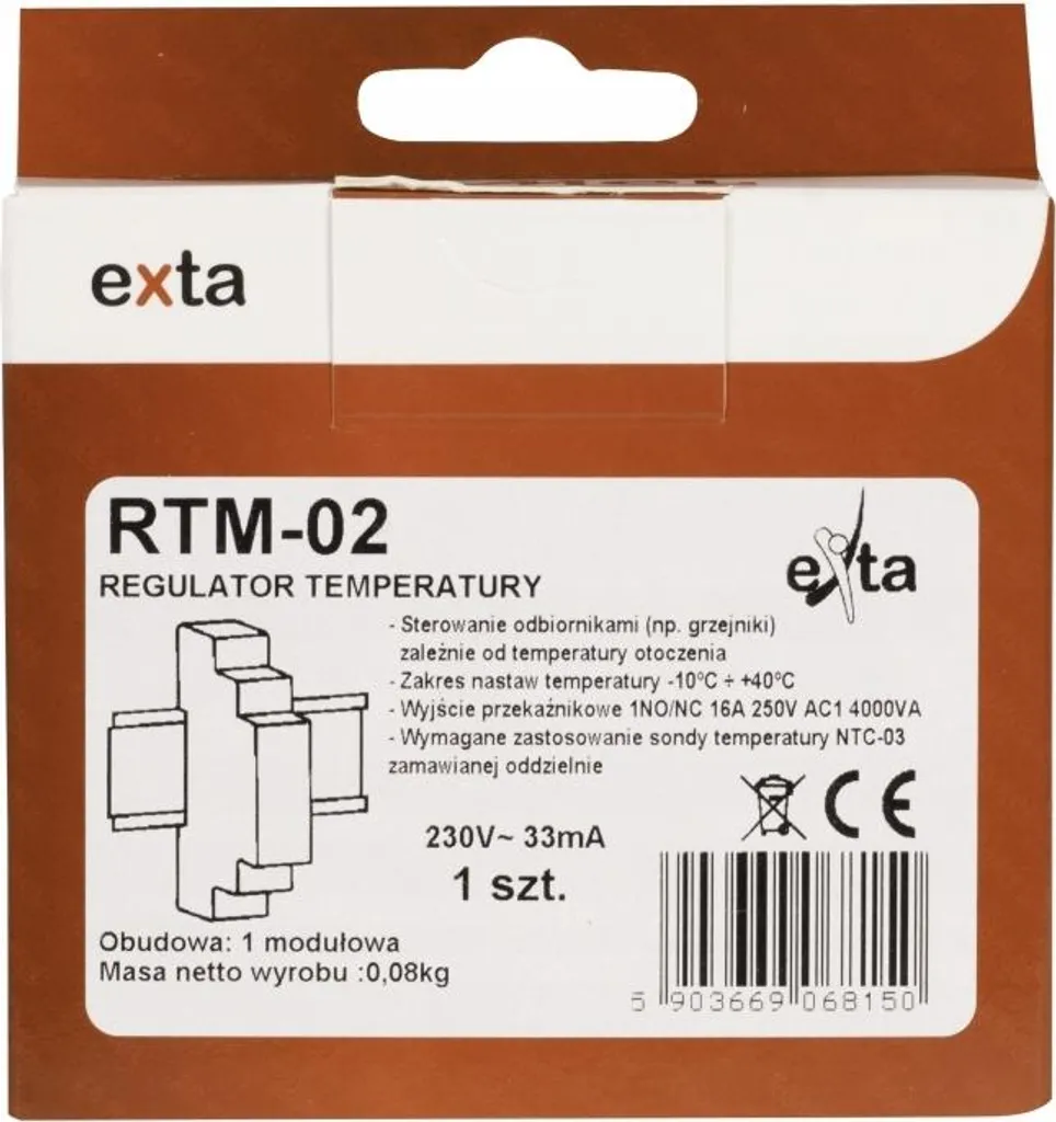 RTM-02 EXTA Zamel régulateur de température modulaire haute précision