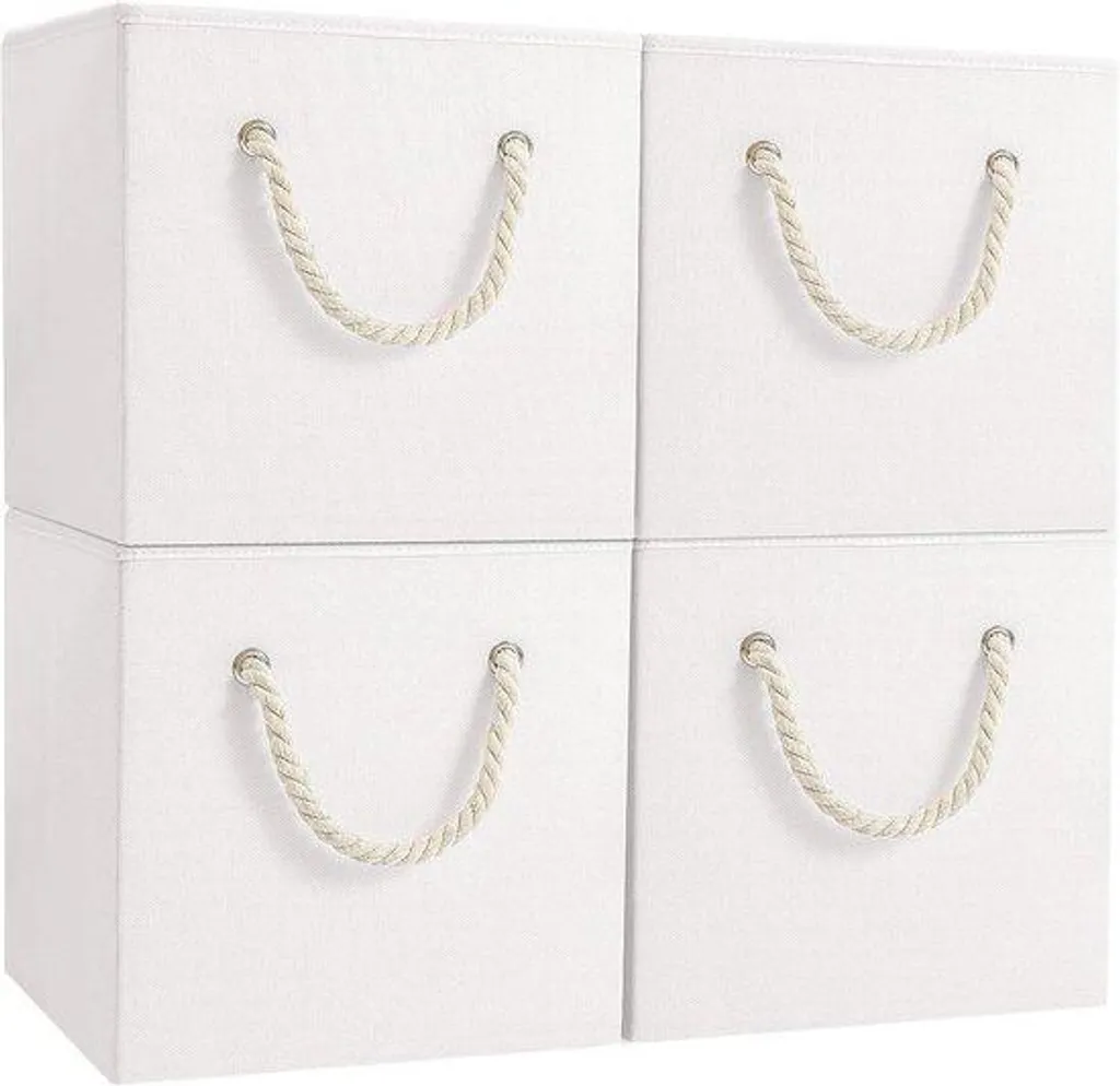 Lot de 4 sacs pliables en tissu lavables 33x33x33 cm pour vêtements