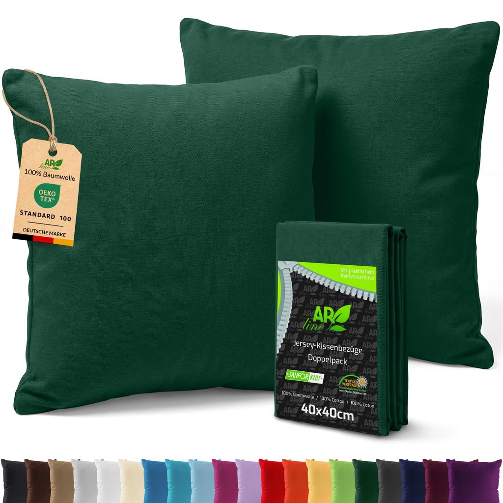 AR Line 2er Pack Jersey Kissenbezüge 40x40 Baumwolle – Produktbild 