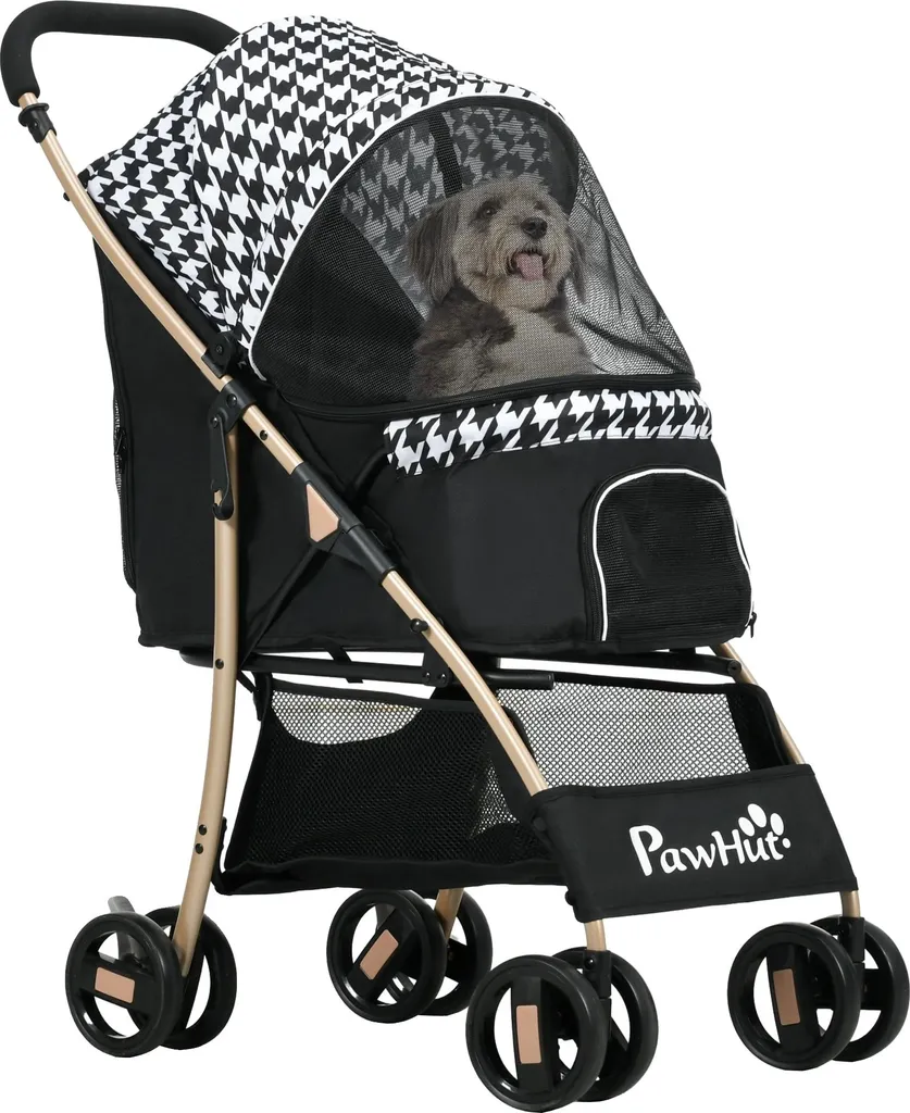 Panier pour chien 80cm en acier et tissu Oxford gris jusqu'à 15kg