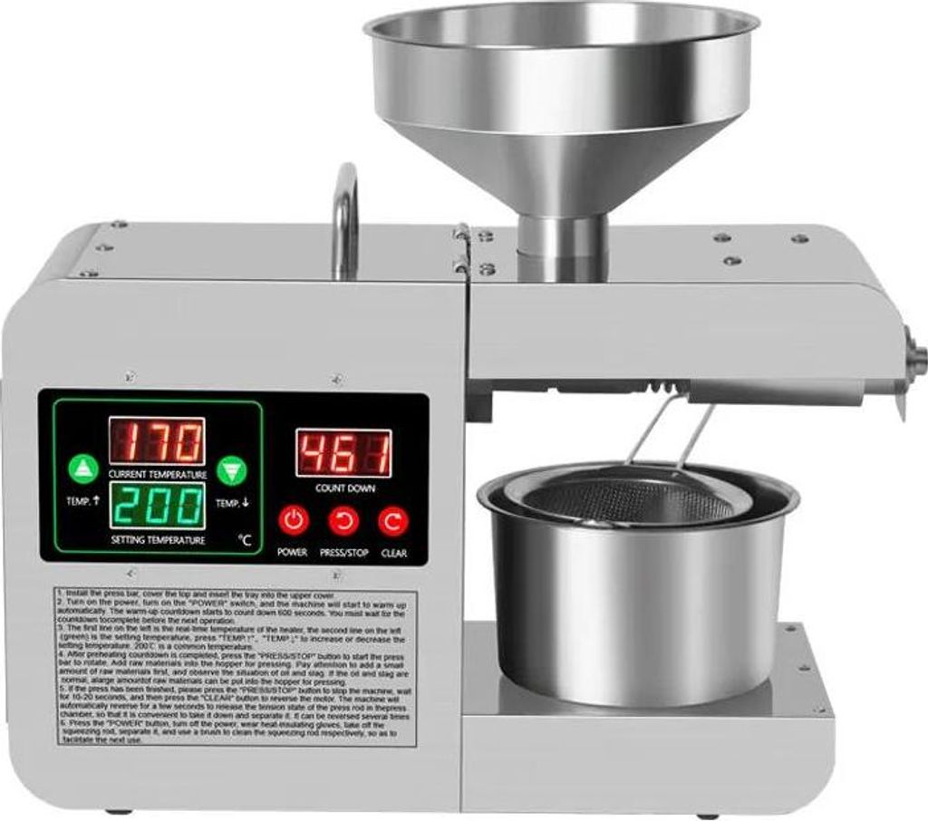 Ölpresse für Haushalt und Gewerbe - Modell X8S - Produktbild 
