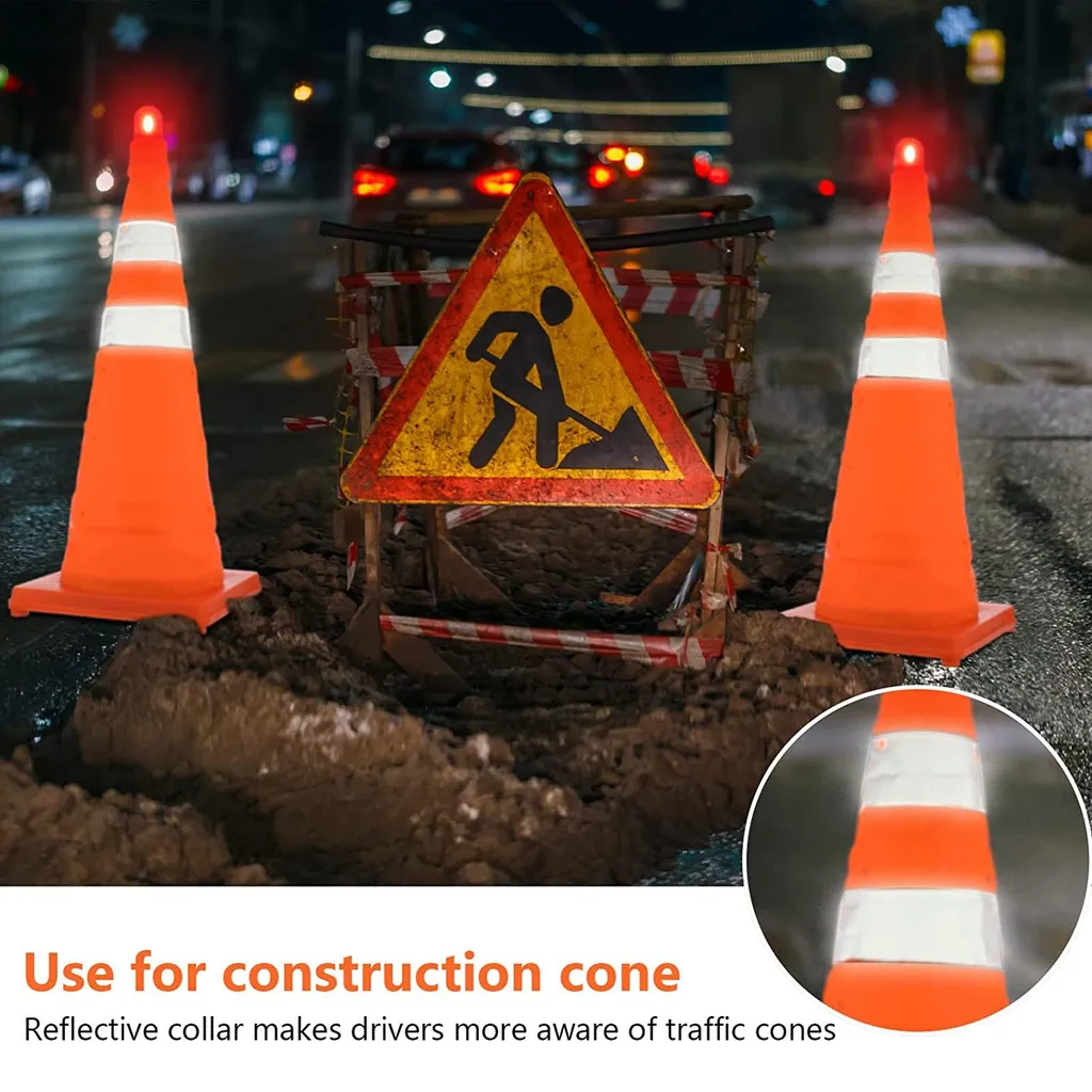 Cône de Signalisation Pliable : Solution Gain de Place avec Éclairage LED - 13