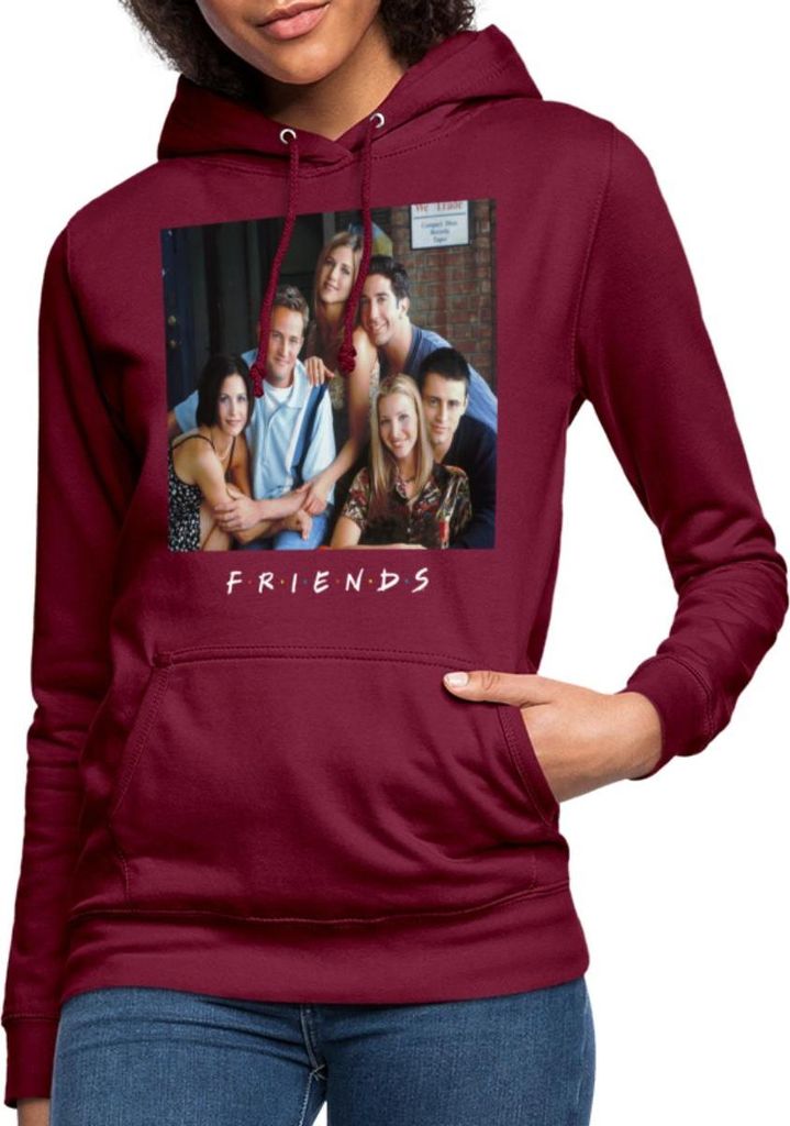 Spreadshirt Friends Foto Damen Hoodie, XXL, Bordeaux