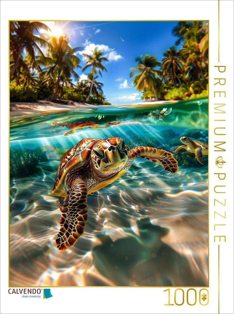 CALVENDO Puzzle Flosse frei fürs Abenteuer | 1000 Teile Lege-Größe 64x48cm Foto-Puzzle für glückliche Stunden