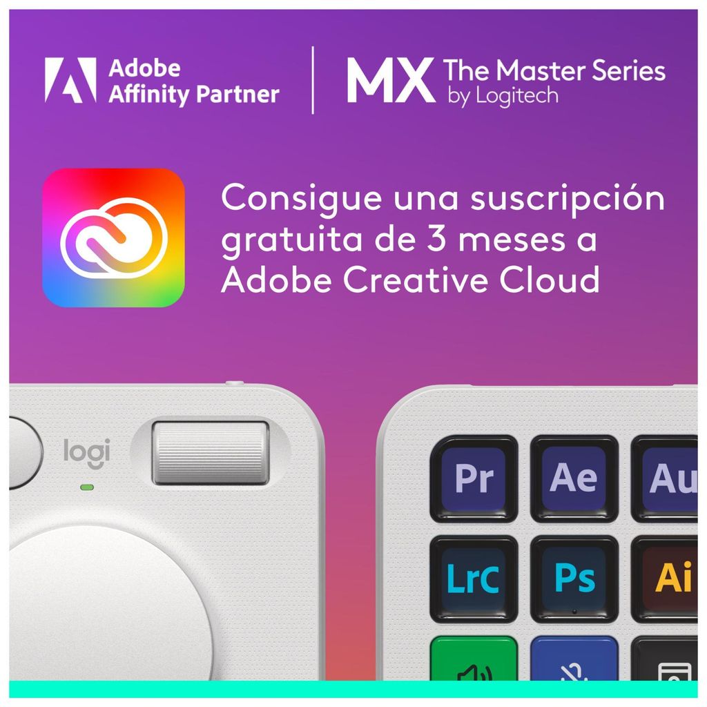 Logitech MX Creative Console Hellgrau - Tastatur