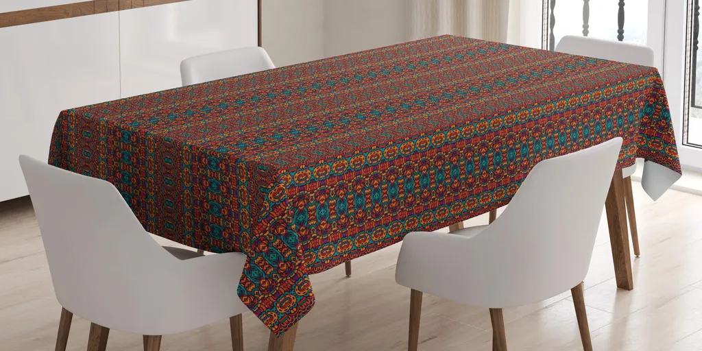 Tovaglia Etnica Multicolore ABAKUHAUS 140x170cm - Arredo Psicadelico
