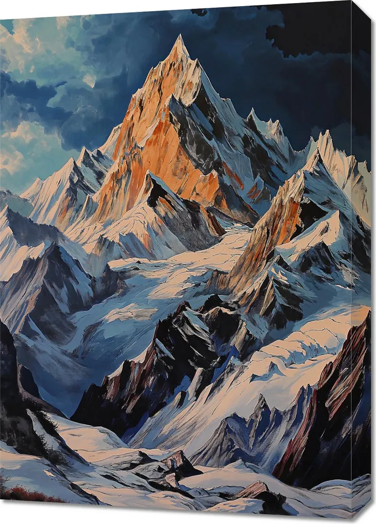 Tableau Montagnes 50x70 cm Décoration Murale Paysage Majestueux