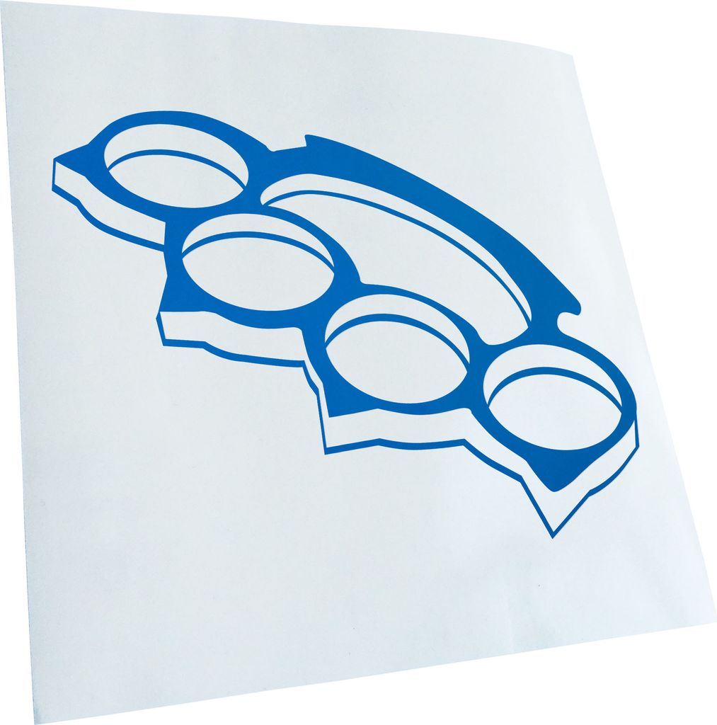 Kiwistar - Autoaufkleber - -Schlagring Faust Heckscheibenaufkleber - Aufkleber für Auto Kfz Fahrrad, LKW, Truck Mofa