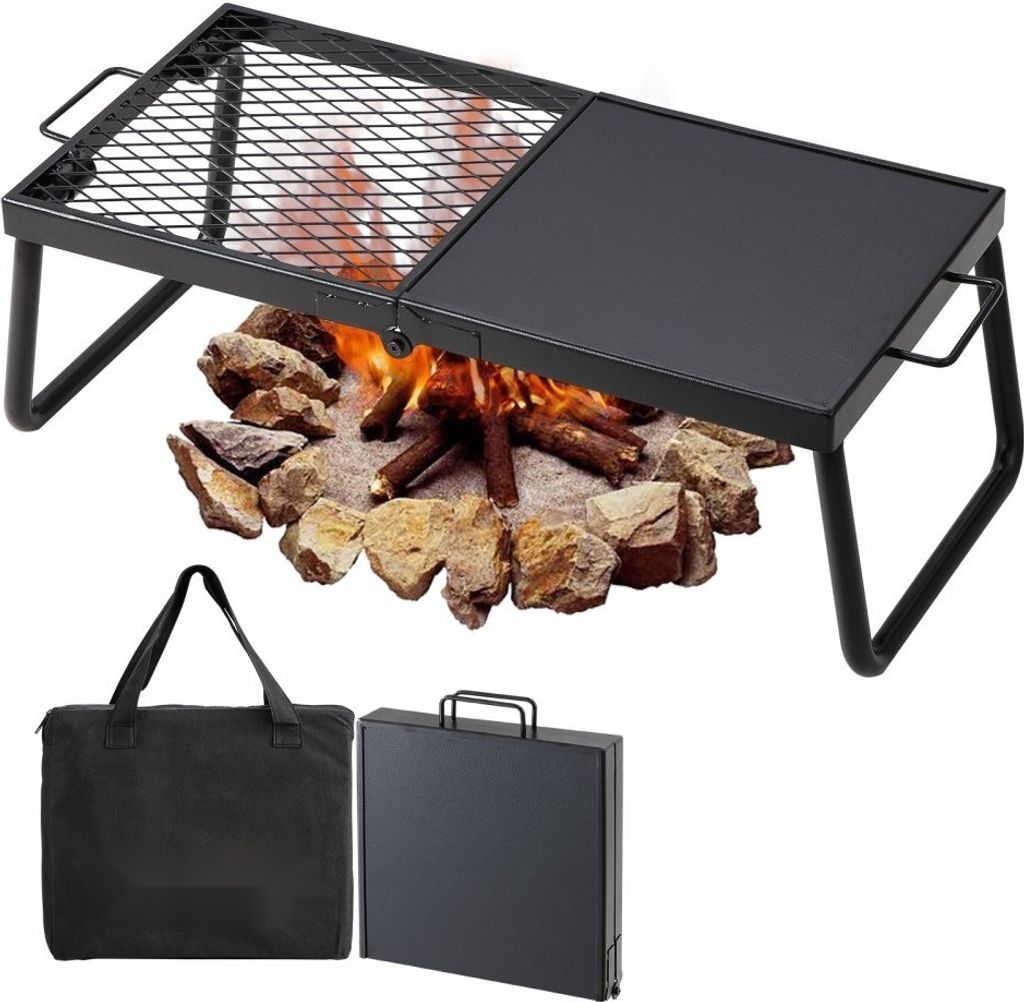 BBQ Gills - Holzkohlegrill Klappgrill - Tischgrill 570 x 285 x 230 mm - 6 kg Belastbar - Tragbarer Reisegrill - Outdoor Campinggrill bis 300 °C - ...