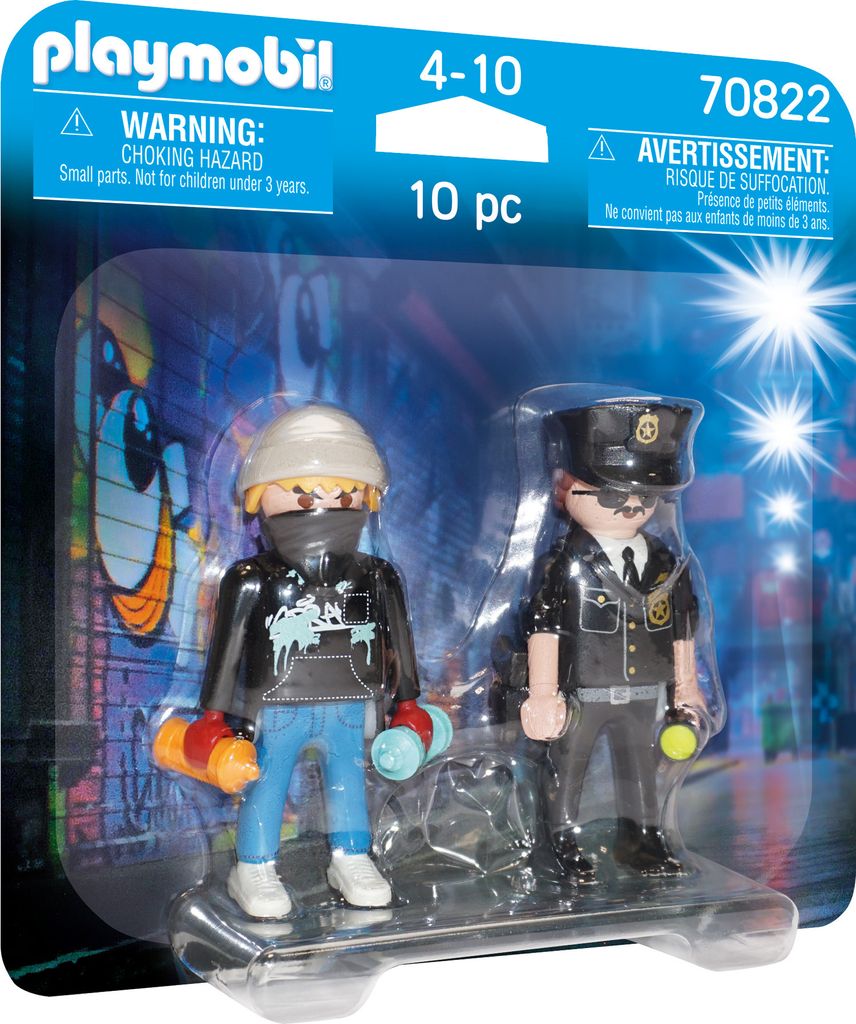 70822 DuoPack Polizist und Sprayer, Konstruktionsspielzeug Produktbild 