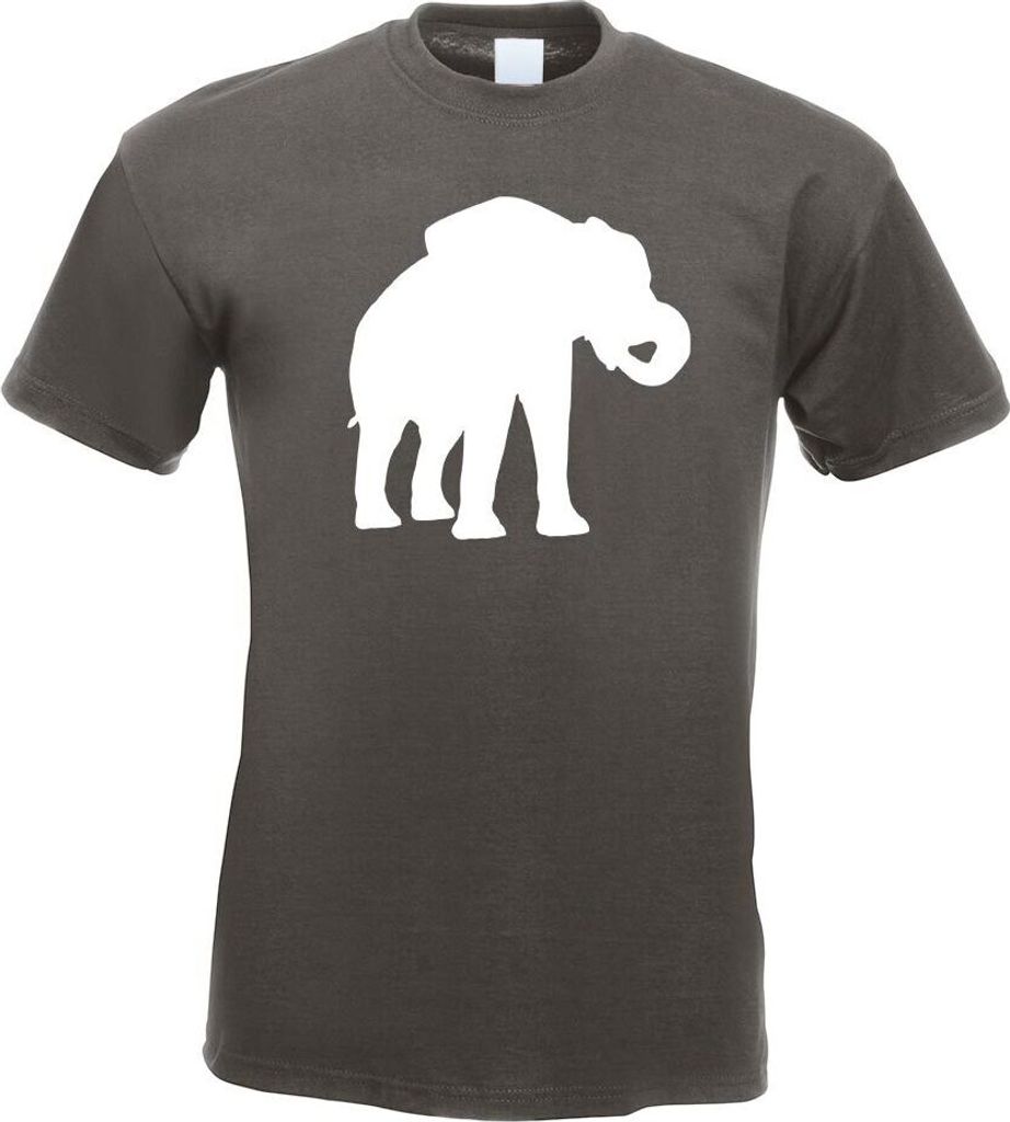 Kiwistar - T-Shirt - Graphit - Elefant Motiv 2 - Rüsseltiere Herren Funshirt Bedruckt Design Sprüche Spruch Motive - mit Motiv Bedruckt - Funshir...