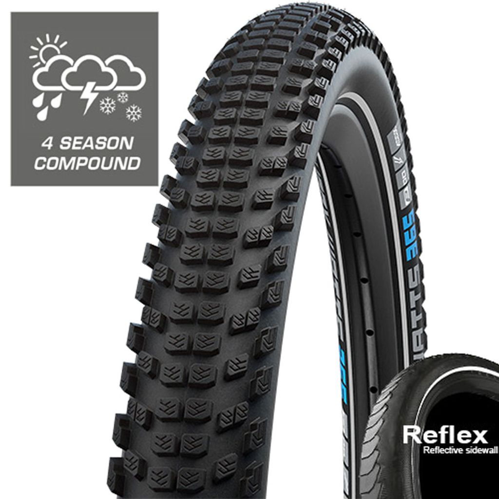 65-622 Johnny Watts 365 Performance DD RaceGuard, E-50, Falt, Addix 4Season Reflex schwarz-skin, Schwalbe, 11654361