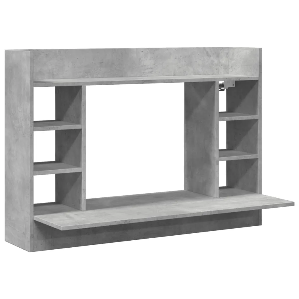 Scrivania Parete SYFAX Grigio Cemento - Eleganza e Ordine in Casa