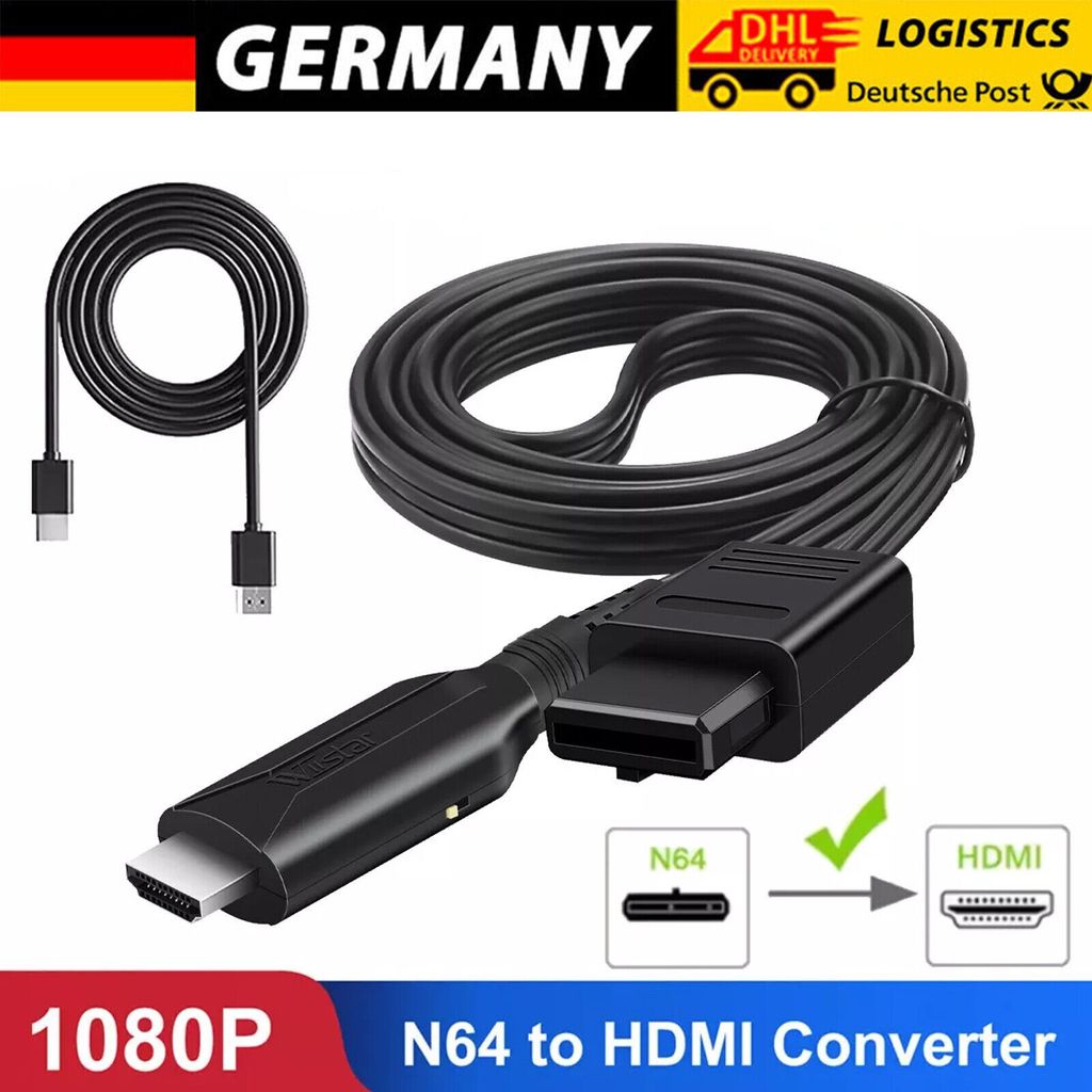 N64 zu HDMI Konverter Kabel Full HD Video Adapter für Produktbild 