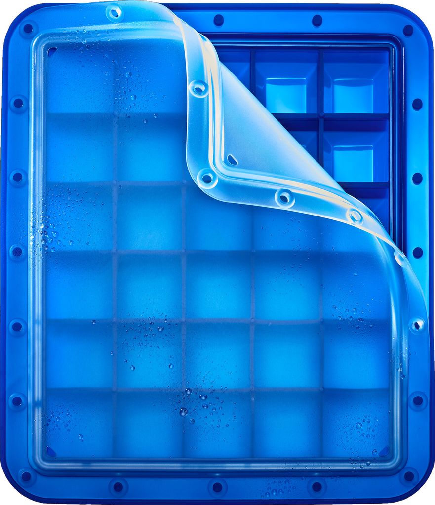 Lurch Eiswürfelform Arctic Würfel für 30 Eiswürfel 3x3cm mit transparentem Deckel