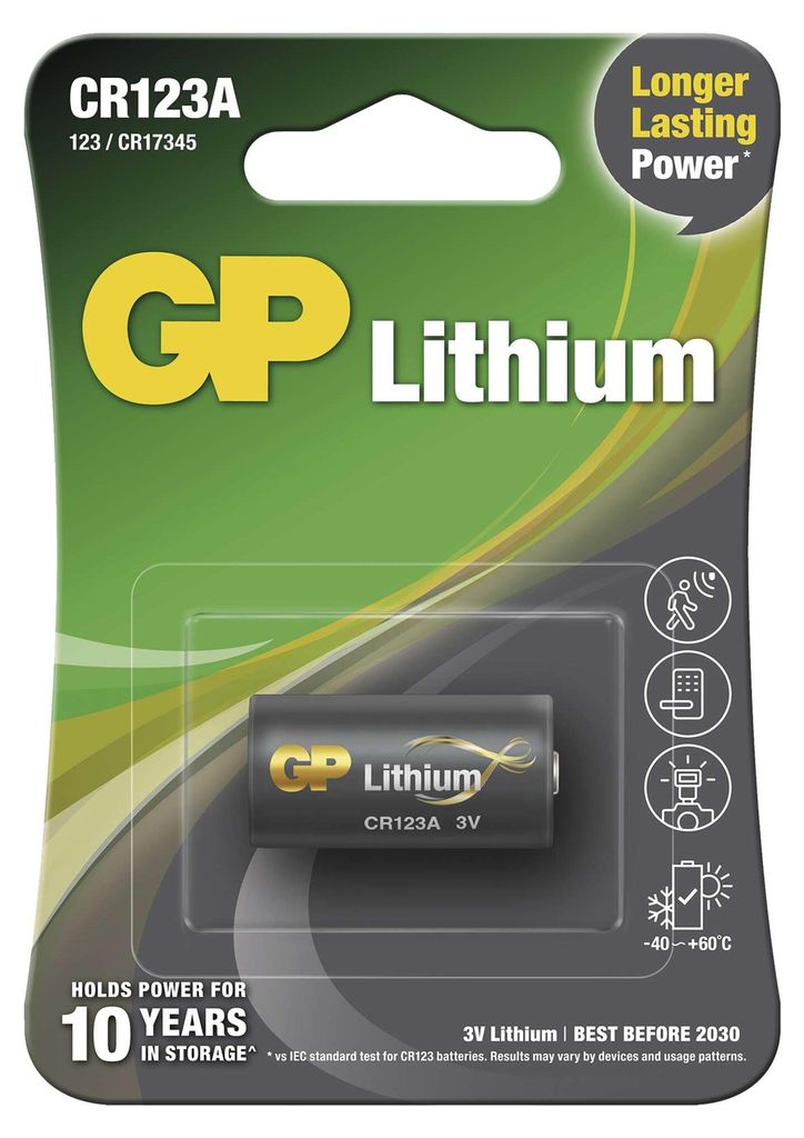 Lithiová baterie GP CR123A, 1 ks