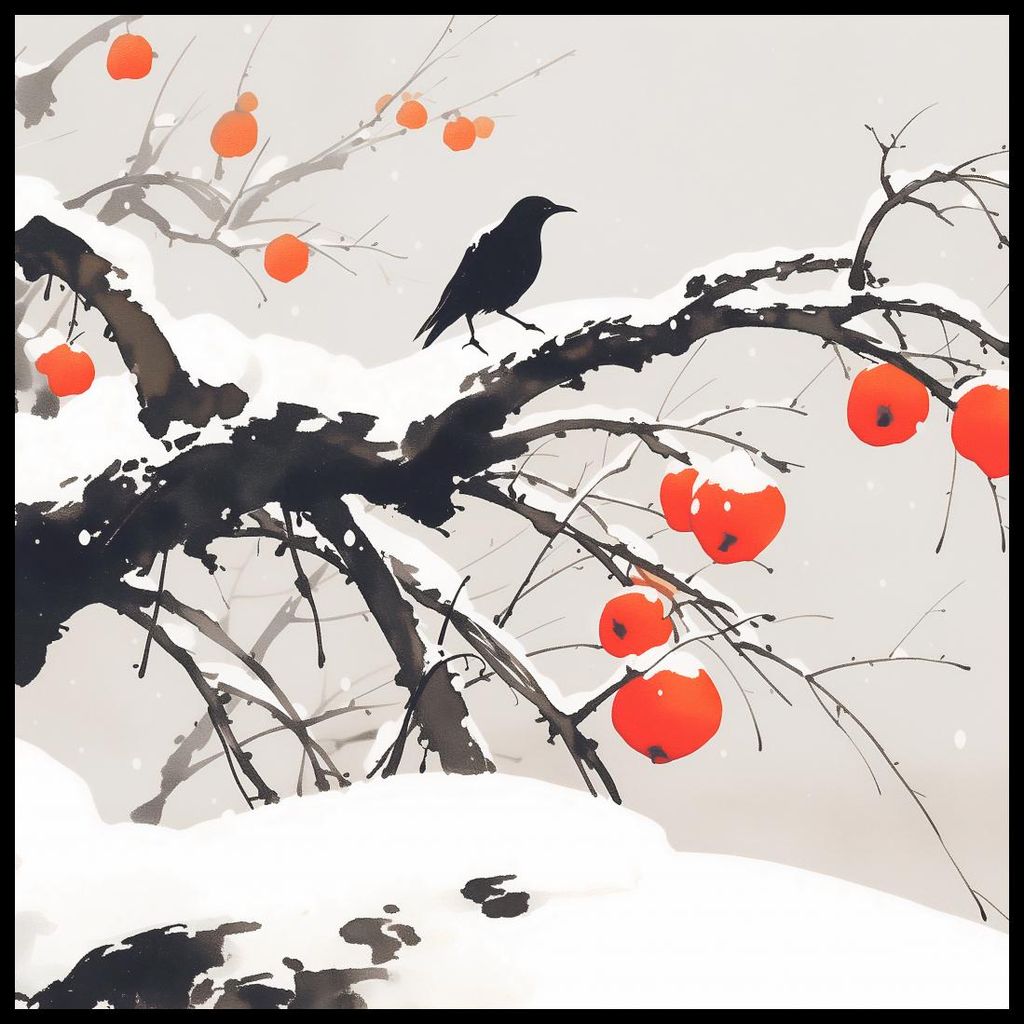 Plakat 100x100cm Östliche Aquarell