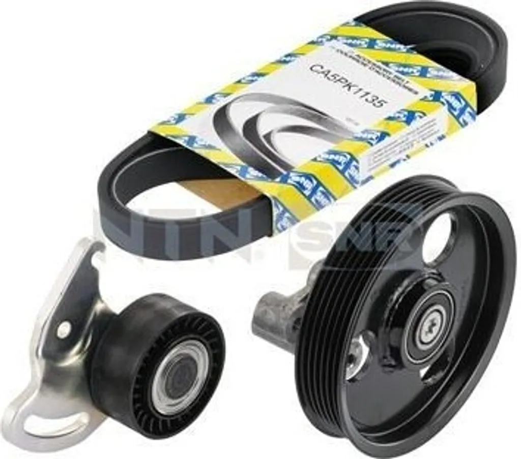 Kit Courroie d'Accessoires avec Galets SNR KA855.20 Renault et Nissan