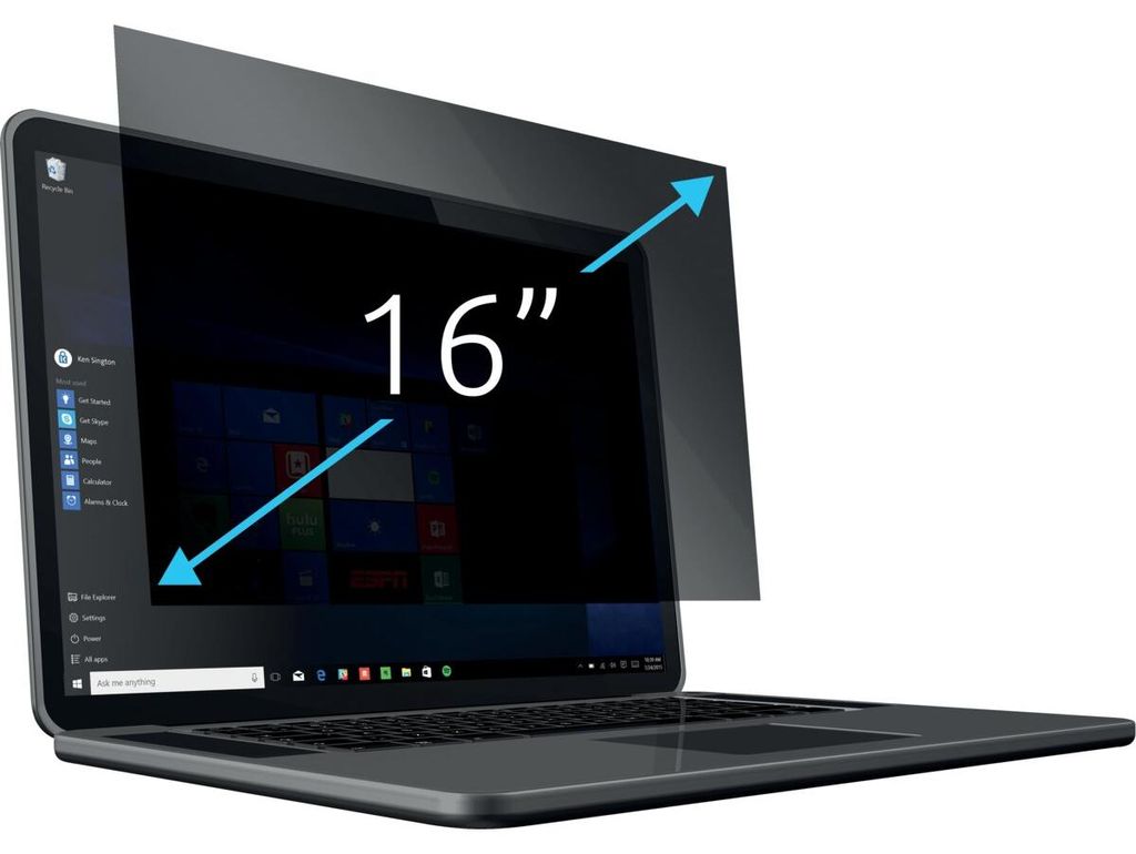 Kensington Blickschutzfilter für Notebook - 2-Wege - entfernbar - 40.6 cm (16")