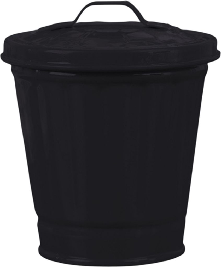 Desktop-Mülleimer mit großem Fassungsvermögen und Deckel in Eimerform, rostfrei, auslaufsicher, beschichtet, große Öffnung, Abfalleimer, Haush...